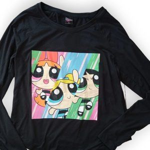 Power puff Girls official long sleeve shirt soft black women's